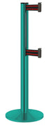 Beltrac 3000 ADA Portable Dual-Belt Stanchion | 10 FT Belts - CS - Custom - BR - Black/Red