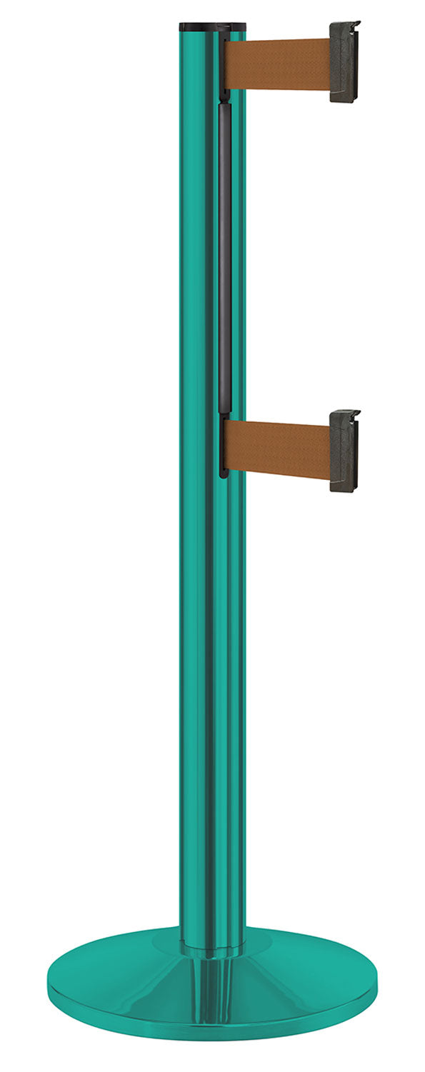 Beltrac 3000 ADA Portable Dual-Belt Stanchion | 10 FT Belts - CS - Custom - BZ - Bronze