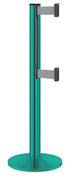 Beltrac 3000 ADA Portable Dual-Belt Stanchion | 10 FT Belts - CS - Custom - GY - Gray