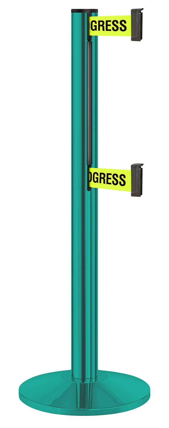 Beltrac 3000 ADA Portable Dual-Belt Stanchion | 10 FT Belts - CS - Custom - S2 - Maintenance in Progress