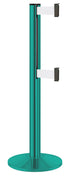 Beltrac 3000 ADA Portable Dual-Belt Stanchion | 10 FT Belts - CS - Custom - WT - White