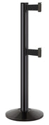 Beltrac 3000 ADA Portable Dual-Belt Stanchion | 10 FT Belts - GB - Gloss Black - BK - Black