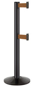 Beltrac 3000 ADA Portable Dual-Belt Stanchion | 10 FT Belts - GB - Gloss Black - BZ - Bronze