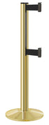 Beltrac 3000 ADA Portable Dual-Belt Stanchion | 10 FT Belts - GD - Gold - BK - Black