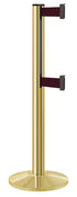 Beltrac 3000 ADA Portable Dual-Belt Stanchion | 10 FT Belts - GD - Gold - BY - Burgundy