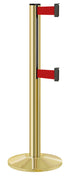Beltrac 3000 ADA Portable Dual-Belt Stanchion | 10 FT Belts - GD - Gold - RD - Red