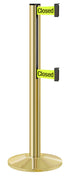 Beltrac 3000 ADA Portable Dual-Belt Stanchion | 10 FT Belts - GD - Gold - S7 - Temporarily Closed