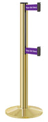 Beltrac 3000 ADA Portable Dual-Belt Stanchion | 10 FT Belts - GD - Gold - SU - Custom Printing