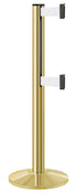 Beltrac 3000 ADA Portable Dual-Belt Stanchion | 10 FT Belts - GD - Gold - WT - White