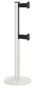 Beltrac 3000 ADA Portable Dual-Belt Stanchion | 10 FT Belts - LW - Lavi White - BK - Black