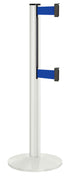 Beltrac 3000 ADA Portable Dual-Belt Stanchion | 10 FT Belts - LW - Lavi White - BL - Blue