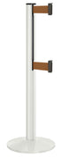 Beltrac 3000 ADA Portable Dual-Belt Stanchion | 10 FT Belts - LW - Lavi White - BZ - Bronze