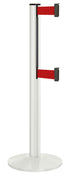 Beltrac 3000 ADA Portable Dual-Belt Stanchion | 10 FT Belts - LW - Lavi White - RD - Red