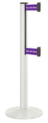 Beltrac 3000 ADA Portable Dual-Belt Stanchion | 10 FT Belts - LW - Lavi White - SU - Custom Printing