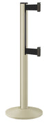 Beltrac 3000 ADA Portable Dual-Belt Stanchion | 10 FT Belts - PS - Pacific Sand - BK - Black