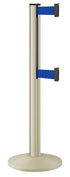 Beltrac 3000 ADA Portable Dual-Belt Stanchion | 10 FT Belts - PS - Pacific Sand - BL - Blue