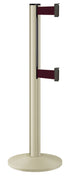 Beltrac 3000 ADA Portable Dual-Belt Stanchion | 10 FT Belts - PS - Pacific Sand - BY - Burgundy