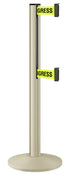 Beltrac 3000 ADA Portable Dual-Belt Stanchion | 10 FT Belts - PS - Pacific Sand - S2 - Maintenance in Progress