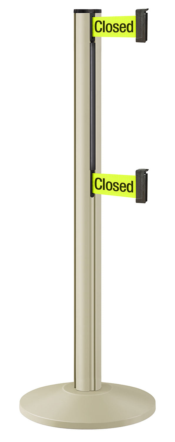 Beltrac 3000 ADA Portable Dual-Belt Stanchion | 10 FT Belts - PS - Pacific Sand - S7 - Temporarily Closed
