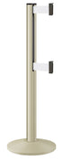 Beltrac 3000 ADA Portable Dual-Belt Stanchion | 10 FT Belts - PS - Pacific Sand - WT - White