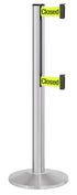 Beltrac 3000 ADA Portable Dual-Belt Stanchion | 10 FT Belts - SA - Satin - S7 - Temporarily Closed