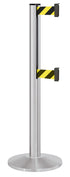 Beltrac 3000 ADA Portable Dual-Belt Stanchion | 10 FT Belts - SA - Satin - SF - Safety Stripe