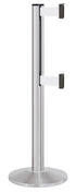 Beltrac 3000 ADA Portable Dual-Belt Stanchion | 10 FT Belts - SA - Satin - WT - White