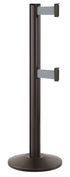 Beltrac 3000 ADA Portable Dual-Belt Stanchion | 10 FT Belts - SB - Statuary Bronze - GY - Gray