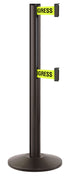 Beltrac 3000 ADA Portable Dual-Belt Stanchion | 10 FT Belts - SB - Statuary Bronze - S2 - Maintenance in Progress