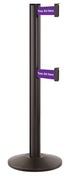 Beltrac 3000 ADA Portable Dual-Belt Stanchion | 10 FT Belts - SB - Statuary Bronze - SU - Custom Printing