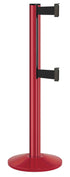Beltrac 3000 ADA Portable Dual-Belt Stanchion | 10 FT Belts - TR - Torch Red - BK - Black