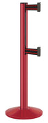 Beltrac 3000 ADA Portable Dual-Belt Stanchion | 10 FT Belts - TR - Torch Red - BR - Black/Red
