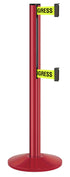 Beltrac 3000 ADA Portable Dual-Belt Stanchion | 10 FT Belts - TR - Torch Red - S2 - Maintenance in Progress