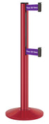 Beltrac 3000 ADA Portable Dual-Belt Stanchion | 10 FT Belts - TR - Torch Red - SU - Custom Printing