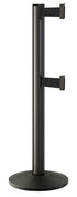 Beltrac 3000 ADA Portable Dual-Belt Stanchion | 10 FT Belts - WB - Wrinkle Black - BK - Black
