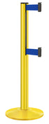 Beltrac 3000 ADA Portable Dual-Belt Stanchion | 10 FT Belts - YL - Yellow - BL - Blue