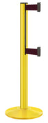 Beltrac 3000 ADA Portable Dual-Belt Stanchion | 10 FT Belts - YL - Yellow - BY - Burgundy