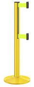 Beltrac 3000 ADA Portable Dual-Belt Stanchion | 10 FT Belts - YL - Yellow - FY - Florescent Yellow