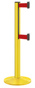 Beltrac 3000 ADA Portable Dual-Belt Stanchion | 10 FT Belts - YL - Yellow - RD - Red