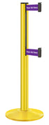 Beltrac 3000 ADA Portable Dual-Belt Stanchion | 10 FT Belts - YL - Yellow - SU - Custom Printing