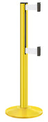 Beltrac 3000 ADA Portable Dual-Belt Stanchion | 10 FT Belts - YL - Yellow - WT - White
