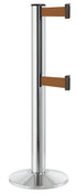 Beltrac 3000 ADA Portable Dual-Belt Stanchion | 15 FT Belts - CL - Chrome - BZ - Bronze