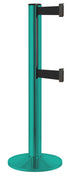 Beltrac 3000 ADA Portable Dual-Belt Stanchion | 15 FT Belts - CS - Custom - BK - Black
