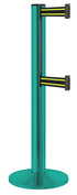 Beltrac 3000 ADA Portable Dual-Belt Stanchion | 15 FT Belts - CS - Custom - BN - Black/Yellow