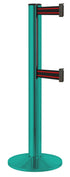 Beltrac 3000 ADA Portable Dual-Belt Stanchion | 15 FT Belts - CS - Custom - BR - Black/Red