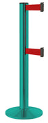 Beltrac 3000 ADA Portable Dual-Belt Stanchion | 15 FT Belts - CS - Custom - RD - Red