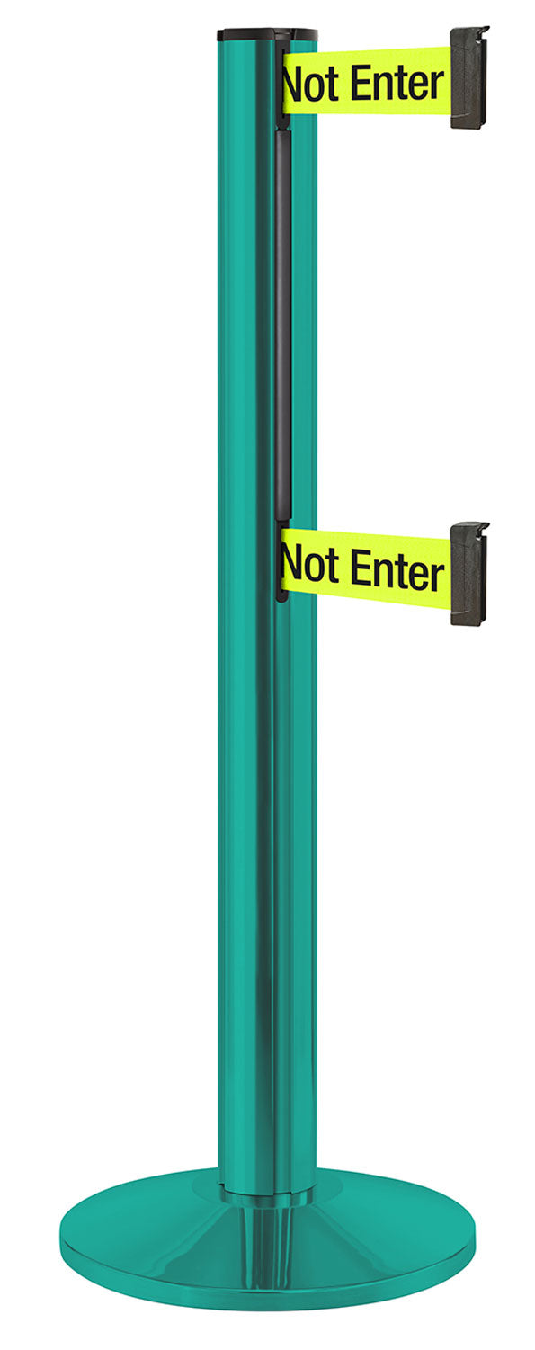 Beltrac 3000 ADA Portable Dual-Belt Stanchion | 15 FT Belts - CS - Custom - S6 - Caution / Do Not Enter
