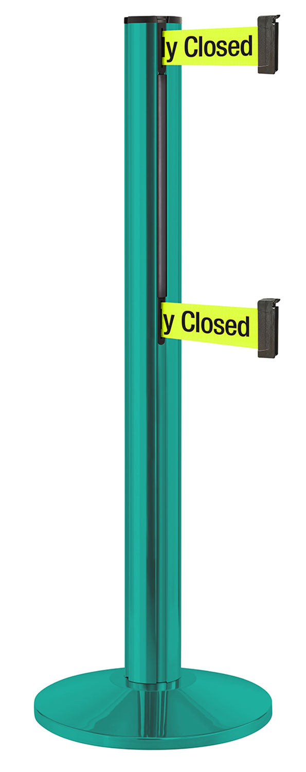 Beltrac 3000 ADA Portable Dual-Belt Stanchion | 15 FT Belts - CS - Custom - S7 - Temporarily Closed