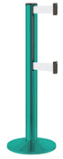Beltrac 3000 ADA Portable Dual-Belt Stanchion | 15 FT Belts - CS - Custom - WT - White