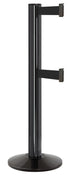 Beltrac 3000 ADA Portable Dual-Belt Stanchion | 15 FT Belts - GB - Gloss Black - BK - Black